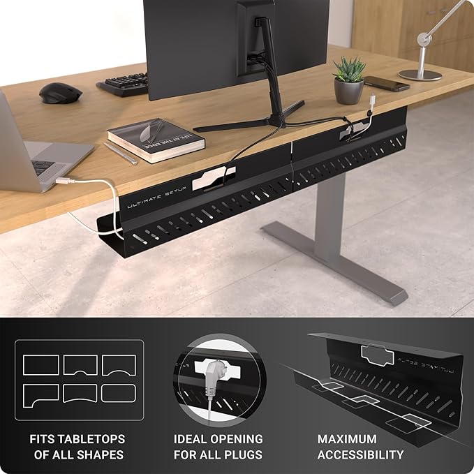 Under Desk Cable Management Tray no Drill – Wire Management - Image 2