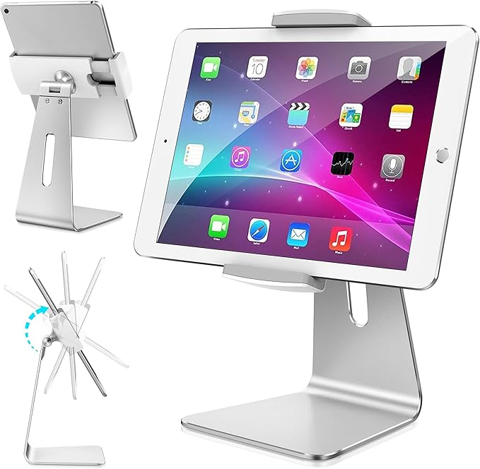 AboveTEK Elegant Tablet Stand, Aluminum iPad Stand Holder, Desktop Kiosk POS by AboveTEK