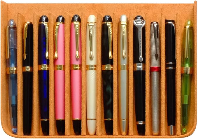 MIVLXLX Leather 12 Fountain Pen/Pencil Tray Case Organizer, Fashion Design - Image 7