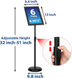 VAIIGO 6Packs 8.5x11 Inch Adjustable Pedestal Poster Sign Stand, Heavy Duty - Image 3