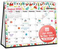 CRANBURY 2026-2027 Small Desk Calendar 8x6, Standing Flip Calendar | Compact 8x6 desktop calendar features monthly layouts with large writing blocks for schedules and reminders.