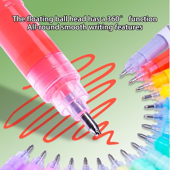 kander Acrylic Gel Pens, 12 Colors Highlighter Acrylic Gel Ink Pens - Image 3