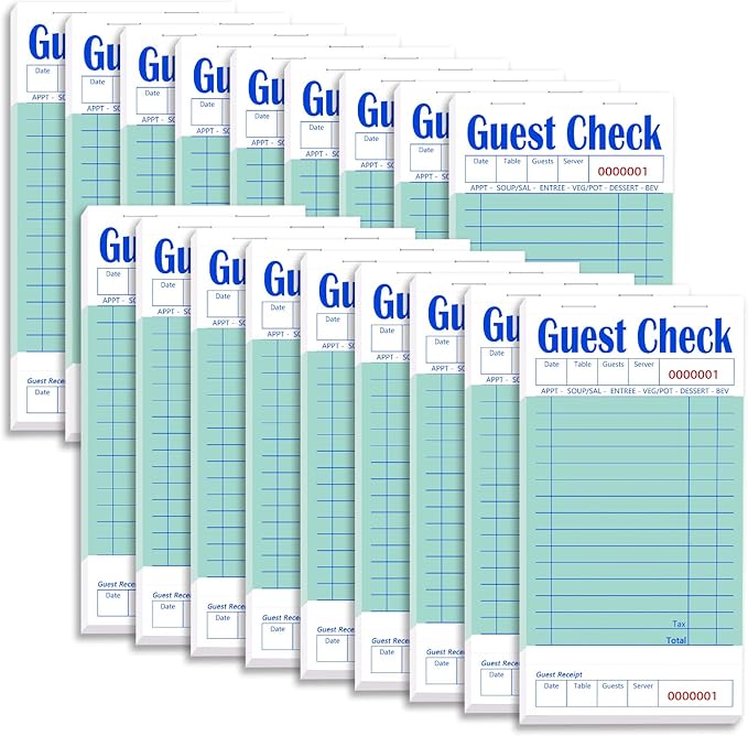 Guest Check Books 18 Pack, Guest Checks by VIANDKI