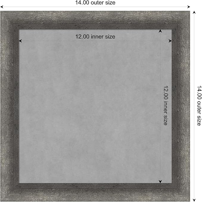 Amanti Art Grey Framed Magnetic Board 14x14 X-Small Vision Board - Image 4