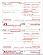 W2 Forms 2025, 6 Part Tax Forms, 25 Employee Kit of Laser Forms Designed - Image 2