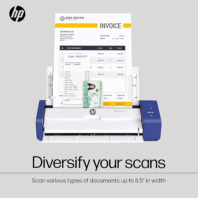 HP Compact Desktop Duplex USB Mobile Document & Photo Scanner - Image 5