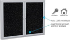 Ghent 24"x 18" 1-Door Indoor Satin Aluminum Frame Enclosed Recycled Rubber - Image 4