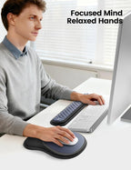 meatanty Keyboard and Mouse Wrist Rest Set, Ergonomic Wrist Pad Support - Image 2