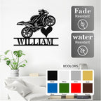 Custom Motorcycle Metal Signs Personalized Dirt Biker Name Sign Custom Garage - Image 4