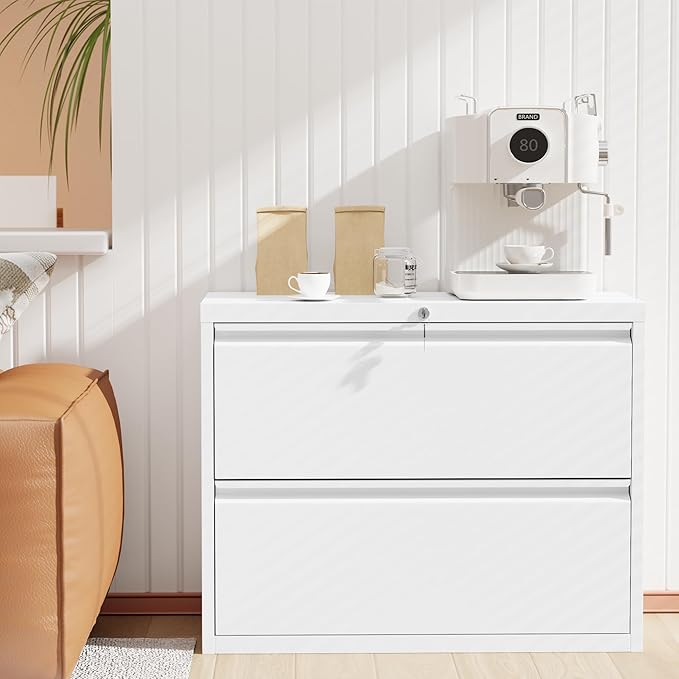 INTERGREAT Lateral File Cabinet 2 Drawer, Locking File Cabinet - Image 7