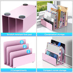 OUTIOE Mail Organizer Countertop, Small Desk File Organizer, Metal File Holder - Image 6