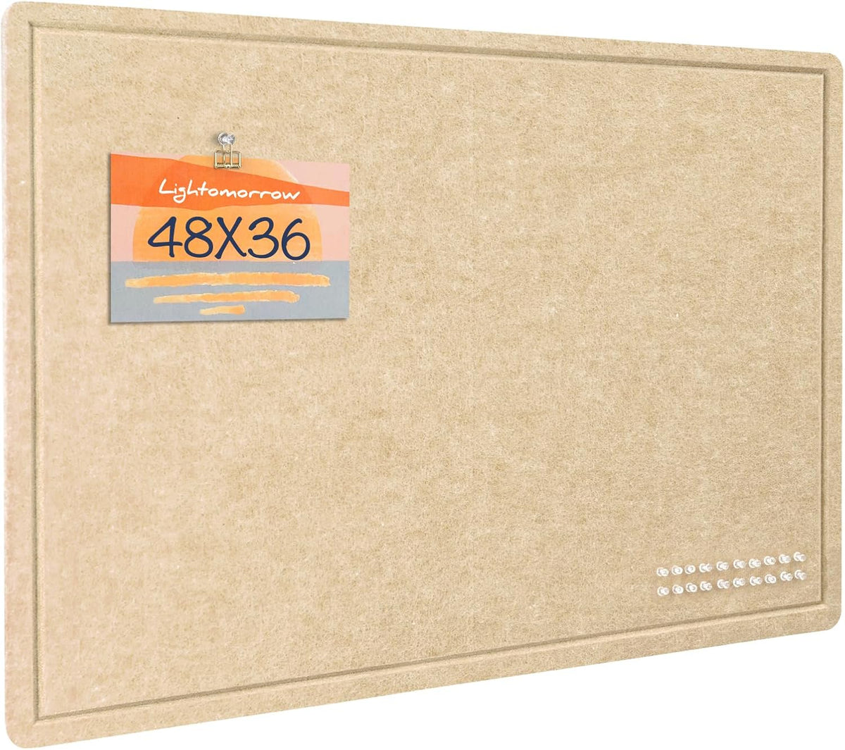 Felt Bulletin Board 48x36 inches, Decorative Pin Board for Home & Office