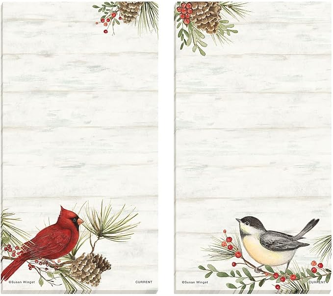 Current Cardinal Woodland Birds Magnetic Holiday Notepad Set – Set of 12 Memo - Image 4