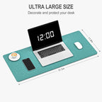 Auhoahsil Felt Desk Mat, Minimalist Large Mouse Pad XL 31.5 x 11.8 in, Desk Matt - Image 2