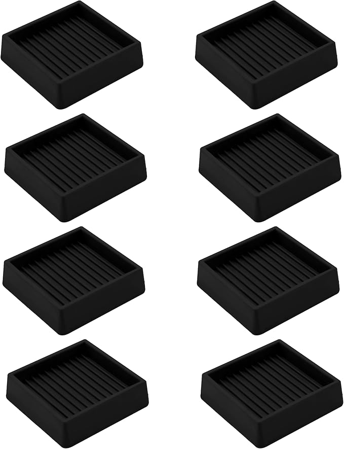 VOCOMO 2X2 Rubber Caster Cups, Non Slip Furniture Pads, Anti-Slip Gripper by VOCOMO