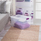 Sterilite 24-Pack 66 Quart ClearView Latch Box, Stackable Organizer Bins - Image 4