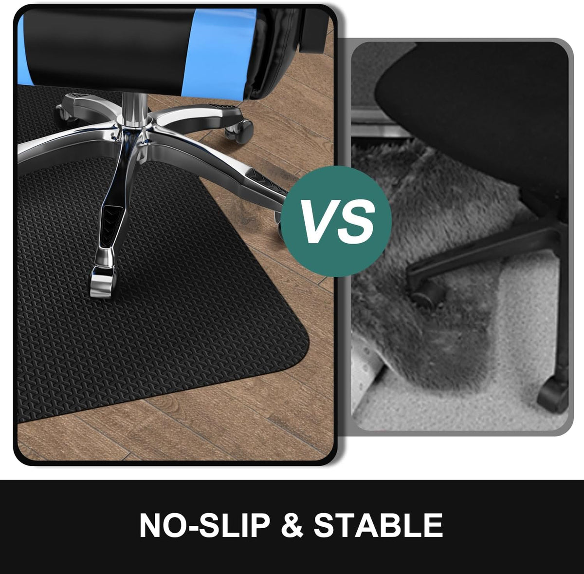 Office Chair Mat for Hard Floor, 50"x60" Large Computer Chair Mat