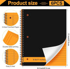 Resurhang 6 Pcs Legal Pad Top Spiral Bound Notebook 70 Sheets Double Sided - Image 2