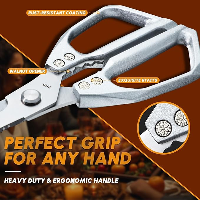 HUUSK Kitchen Scissors and Cooking Tong Set - Image 7