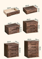 Solid Wood Desktop File Cabinet with Lock 3 Drawer Office Storage Box for nizing Documents Flat File,A-3 Layer