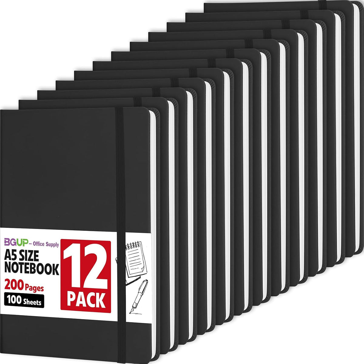 lined journal notebook for work, 200 pages, medium, main product view