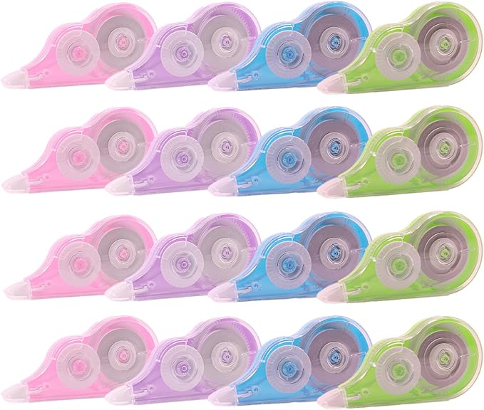 Tramboo 16 Pcs 39.4 Ft Colorful Correction Tape, Teacher Supplies, Office and by Unknown