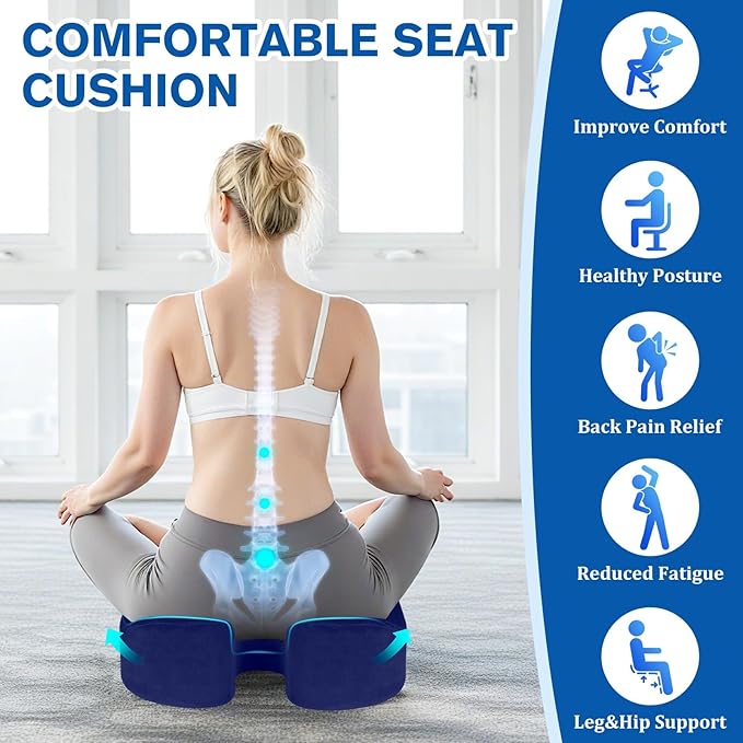 CushyOasis Seat Cushion, Gel Chair Cushions, Office Chair Cushions, Anti-Slip - Image 5