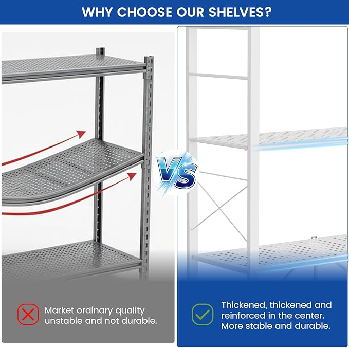 ALANNG 40" W Foldable 5-Tier Storage Shelves - Image 7