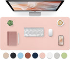 Bloss Pink Desk Mat, Waterproof Non-Slip Leather Desk Pad, Large Mouse pad by Bloss
