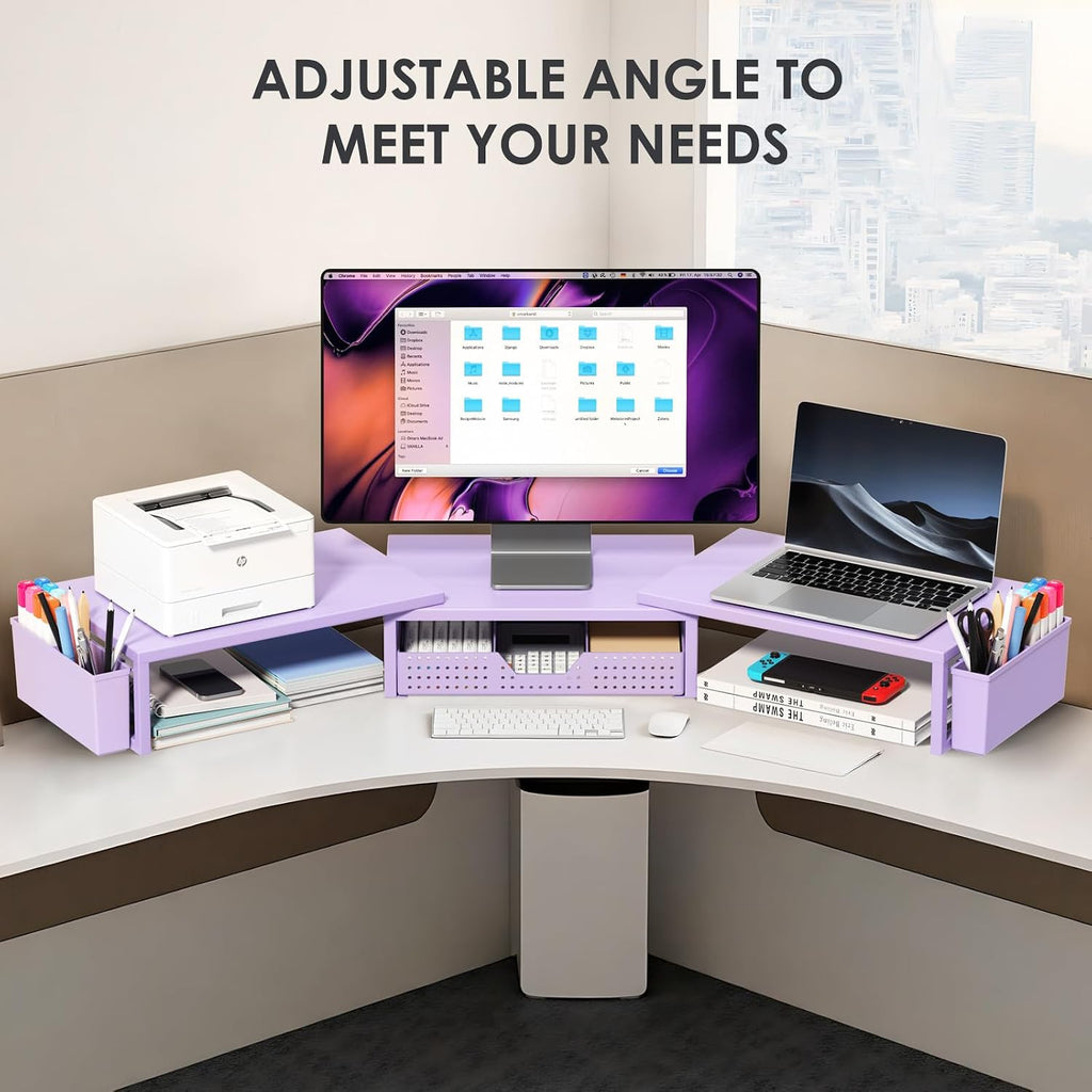 opnice desk organizers and accessories, dual monitor stand, package contents