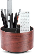 Hennaja Round Leather Art Supply Organizer, Remote Control Holder, 360 Degree by Hennaja