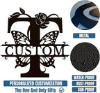 Personalized Custom Letter Name metal Signs, Custom Black Letter Monogram Wall - Image 6