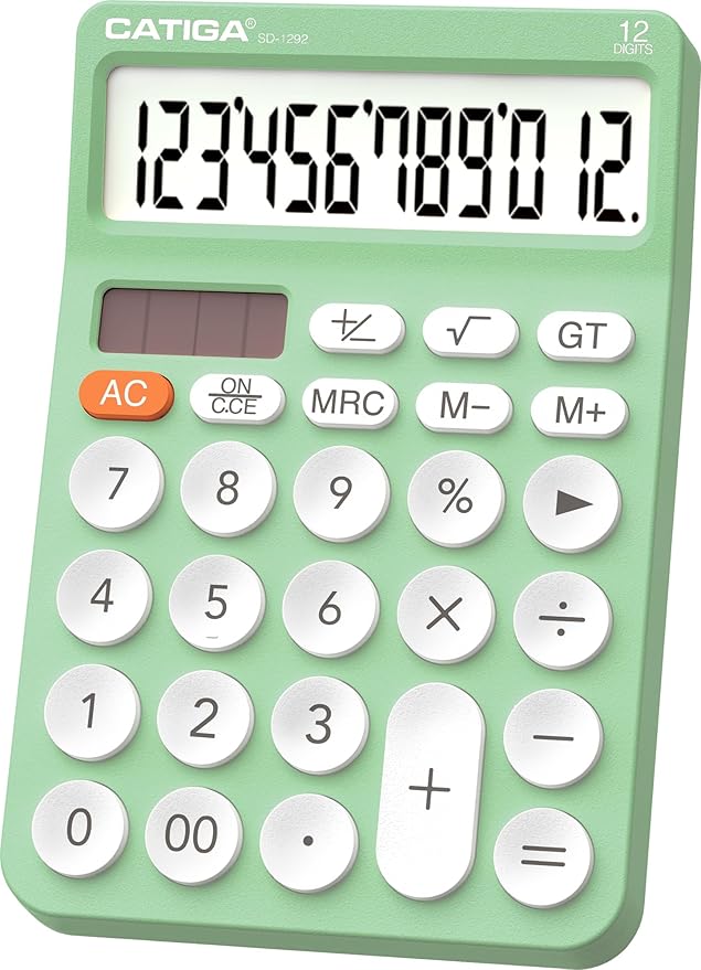 CATIGA 12 Digit Desktop Calculator Basic Desk Calculator by CATIGA