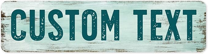 Custom Sign, Custom Street Sign, 11 Font Colors, 13 Font Styles, 4 Hole Options by MySignCenter