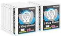 3 Ring Binder 0.5 Inch, PANDRI 12 Pack 0.5-Inch Binder Fits Letter Size 8.5'' x by PANDRI