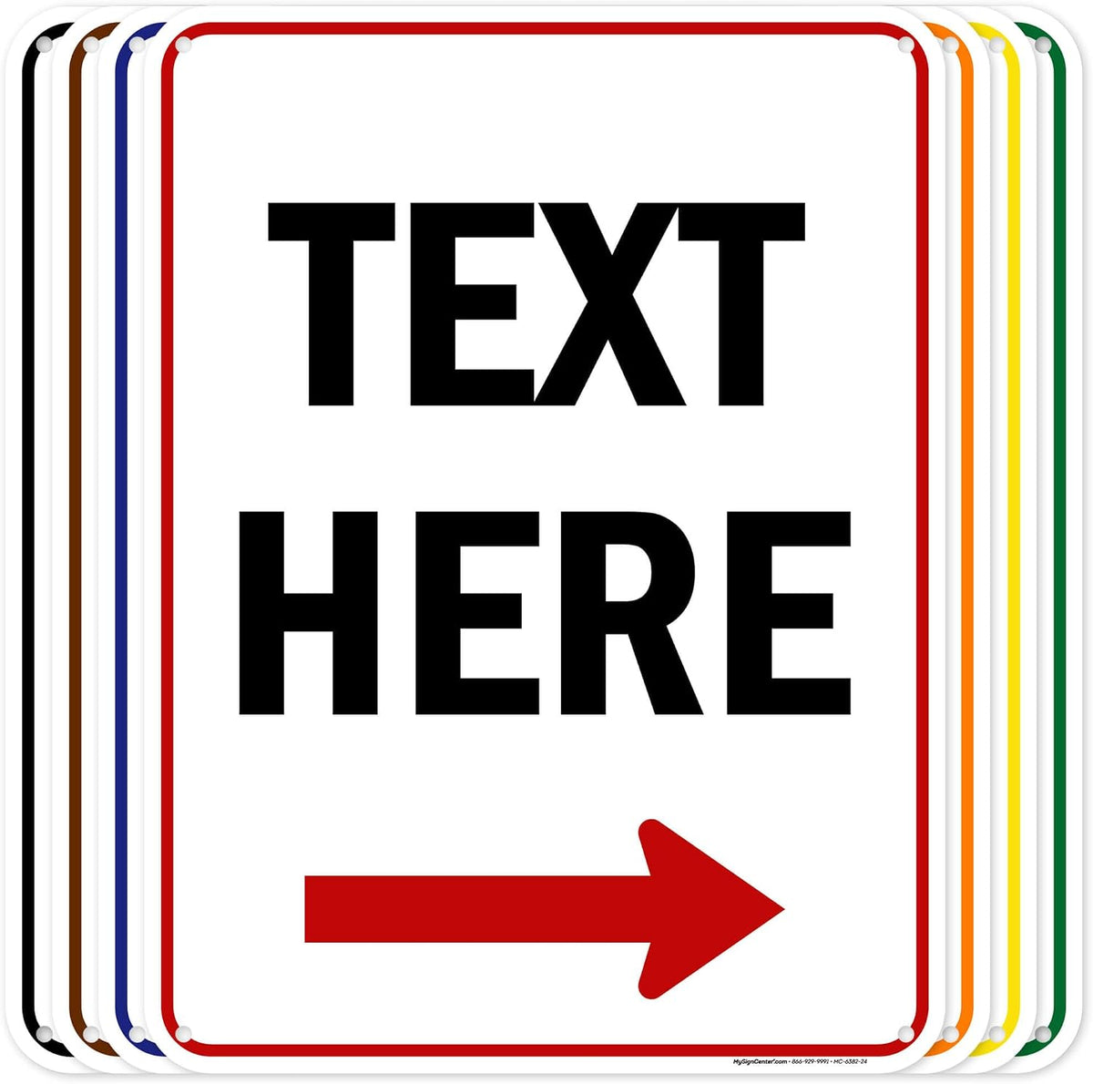 Custom Arrow, Custom Directional Sign, Right Arrow, 18x24 Inches, 55 mil thick