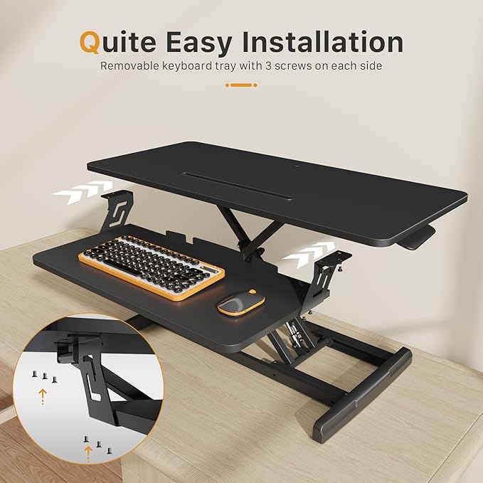 JOY worker Standing Desk Converter, Desktop Workstation Riser - Image 4