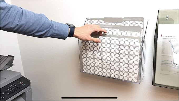 Acrimet Horizontal Triple File Folder Holder, Open Top Desktop Document Sorter - Image 8