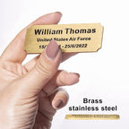 Personalized Name Plates, Deep Engraved Plaque, Brass Trophy Plates Engraved - Image 5