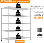 Himimi 60" W Storage Shelves, 5-Tier Wire Shelving - Image 6