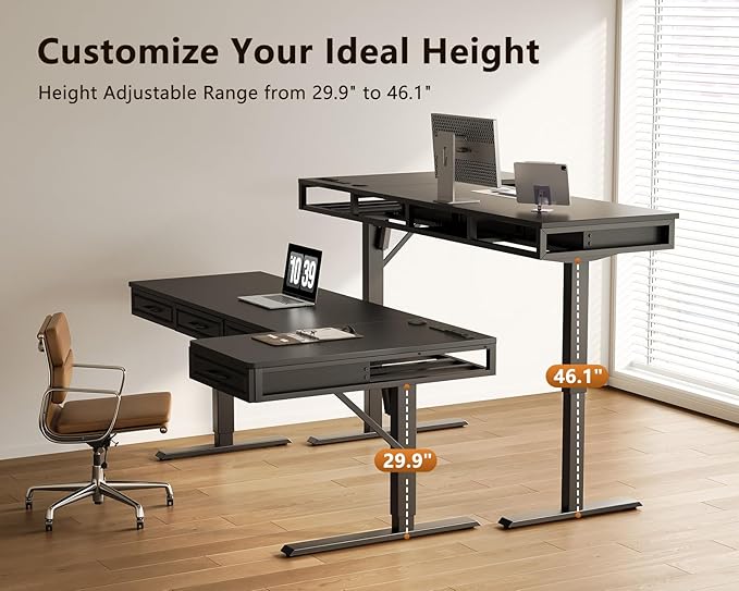 OffiGo L Shaped Electric Standing Desk - Image 5