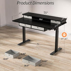 Kingant 55 x 30 Inch Electric Standing Desk - Image 3