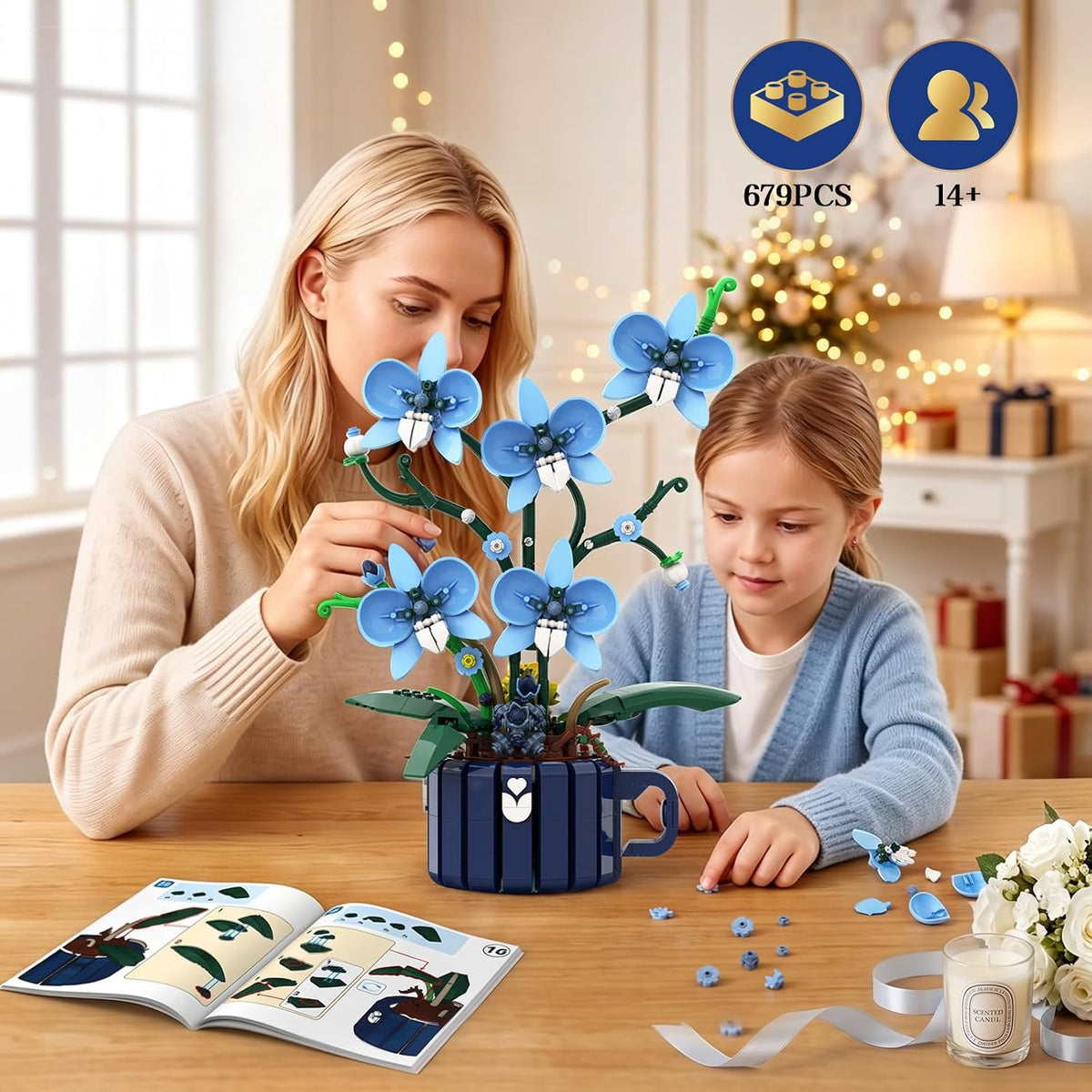 Orchid Flower Advent Calendar 2026, 24-Day Christmas Countdown Building Set