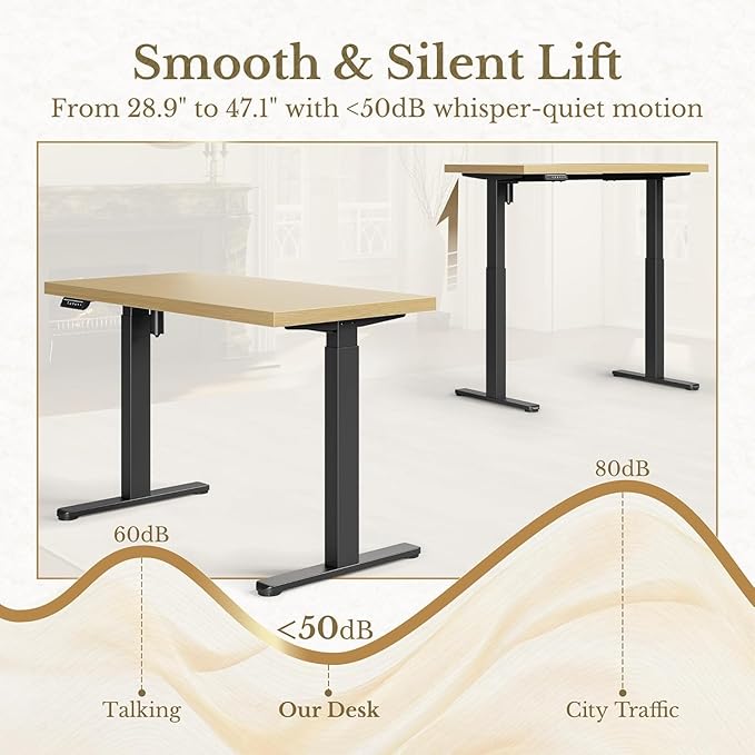 ErGear Height Adjustable Electric Standing Desk, 47.2 x 23.6 Inches Sit Stand - Image 6