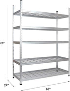 Amazon Basics 5 Shelf, High-Grade Aluminum, Adjustable, Shelving Unit - Image 2