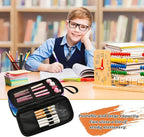 Wolf Howling Moon Lightning Pencil Case Box Boys Girls Large Pencil Pouch - Image 8