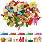 100 Pcs Wood Push Pins, CNYMANY Colored Thumbtacks by CNYMANY