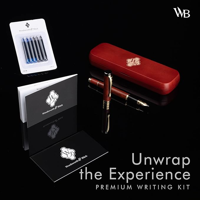 Wordsworth & Black Fountain Pen Set, Luxury Bamboo Wood - Image 3