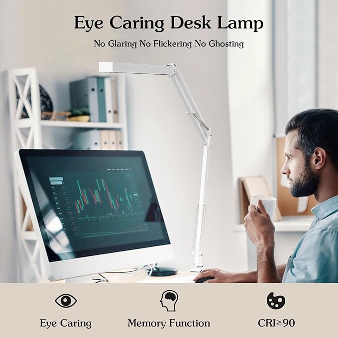 BZBRLZ LED Desk Lamp, Manicure Table Lamp, Dimmable Eye-Caring Drafting Light - Image 5