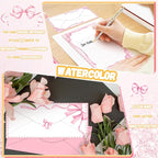 TaoBary 160 Pcs Stationery Paper Set 50 Double Sided Stationery Papers - Image 6